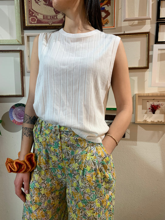 Maglia costine White