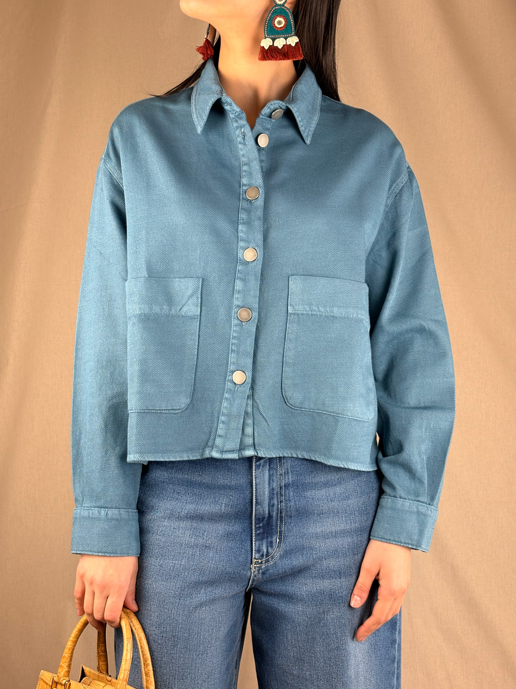 Camicia scatoletta ottanio