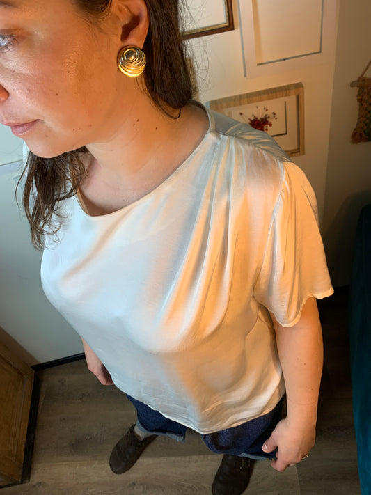 Maglia avorio raso