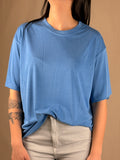 T-shirt morbida viscosa bluette