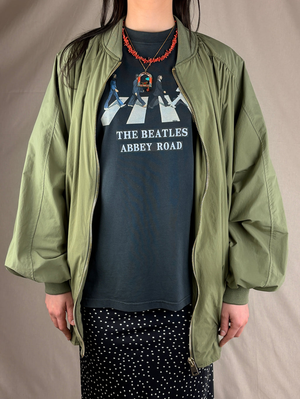 Bomber oversize verde militare