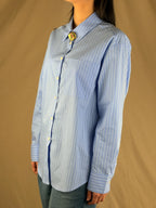 Chemise rayée bleu ciel