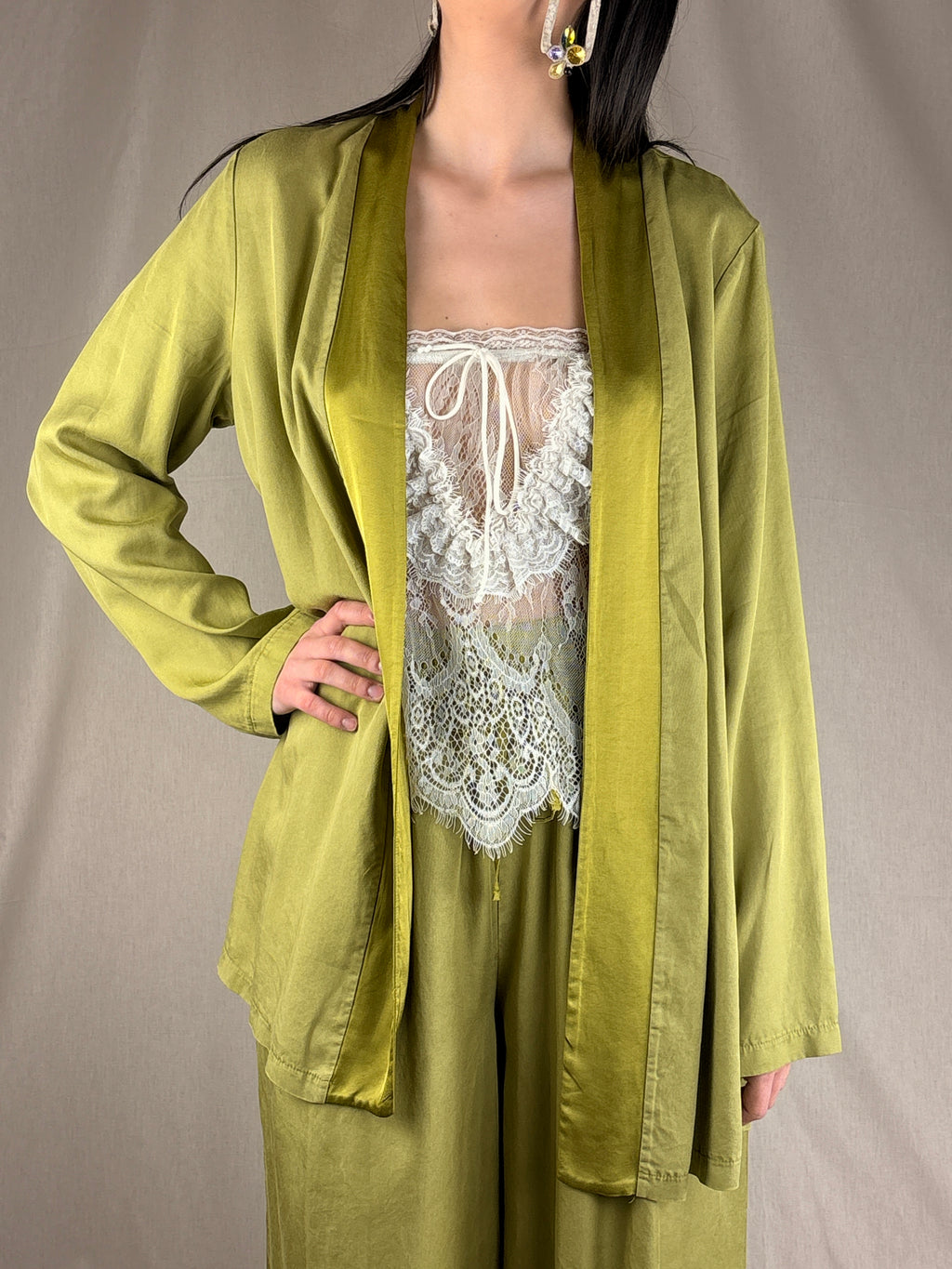 Giacca Kimono completo Lime