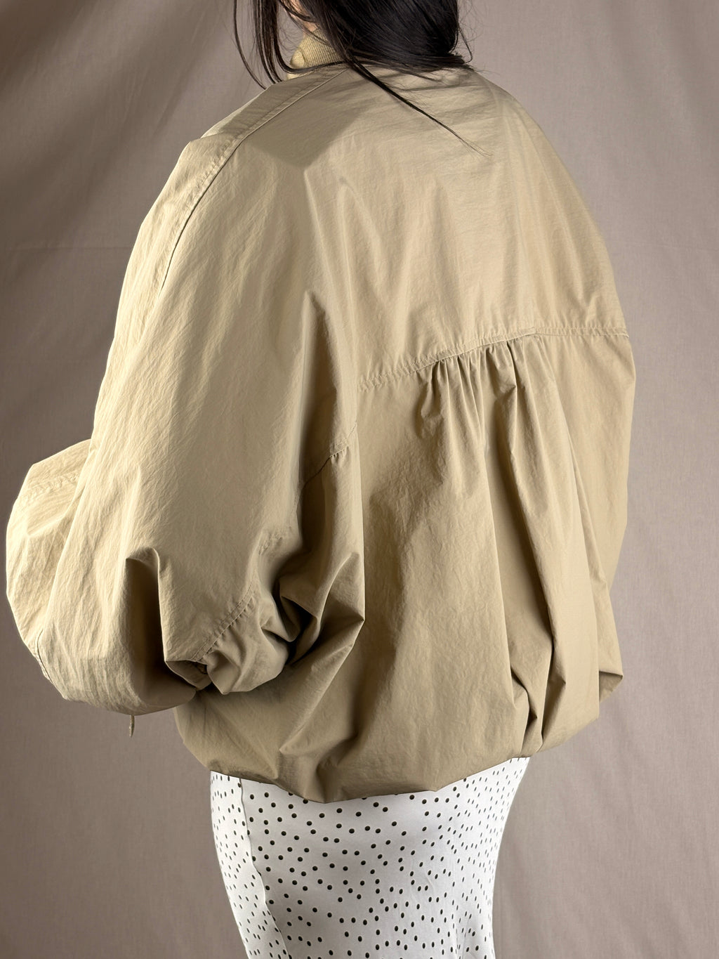 Bomber Oversize Beige — Giacca Casual Streetwear