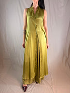 Robe chemisier vert citron