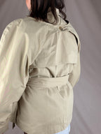 Trench strutturato smontabile Beige
