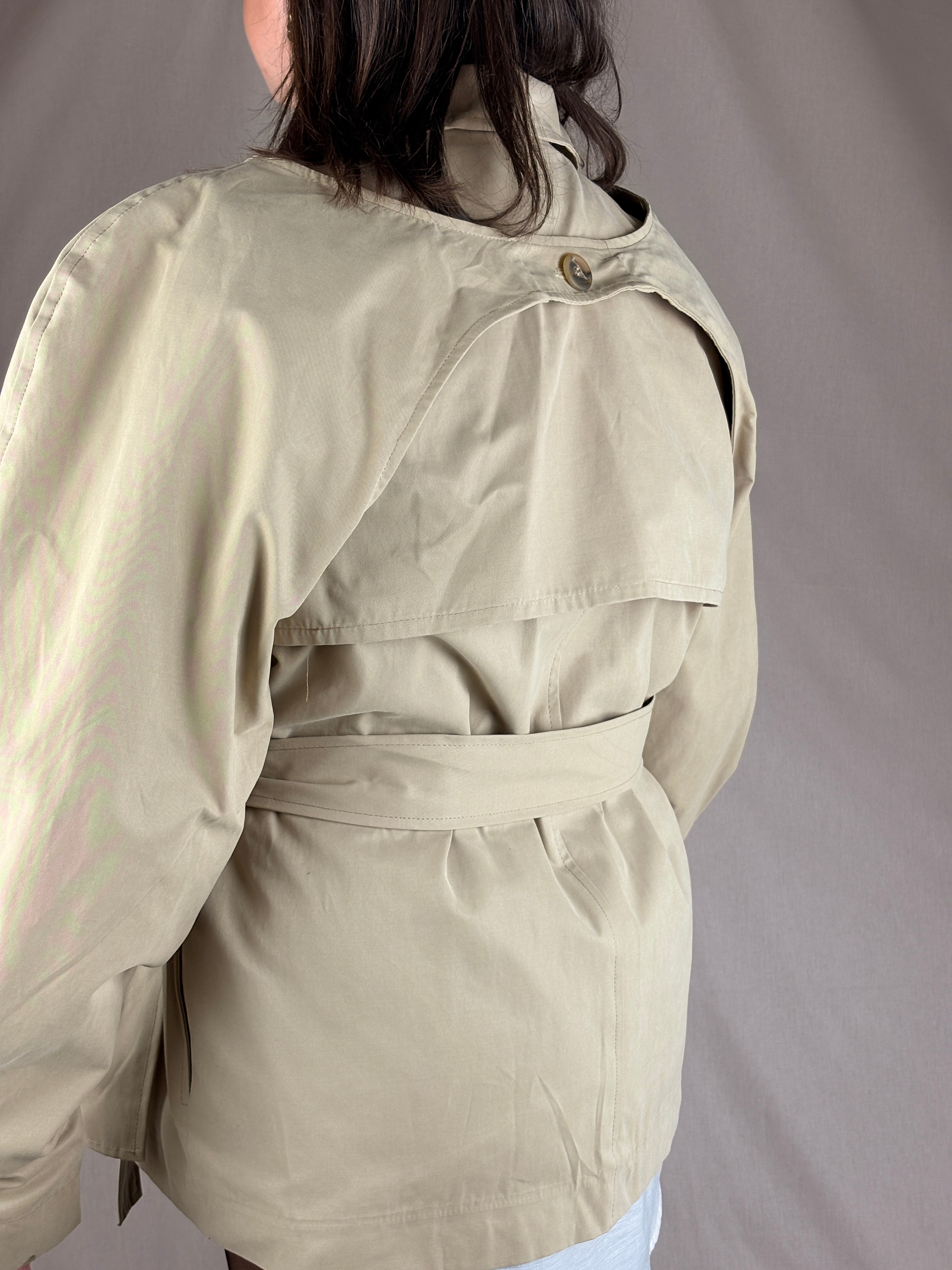 Trench structuré amovible Beige