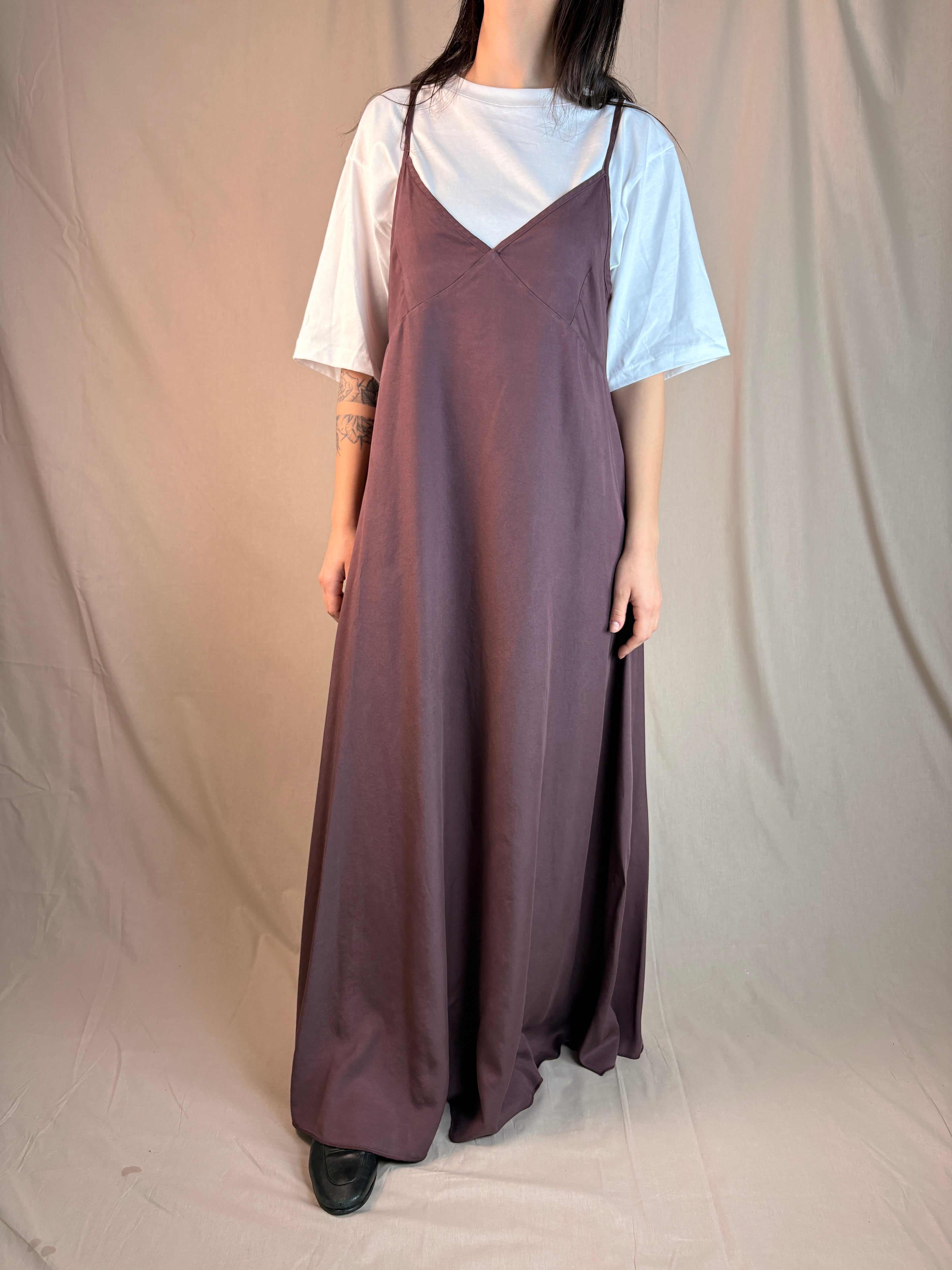 Robe nuisette toucher peau de pêche figue