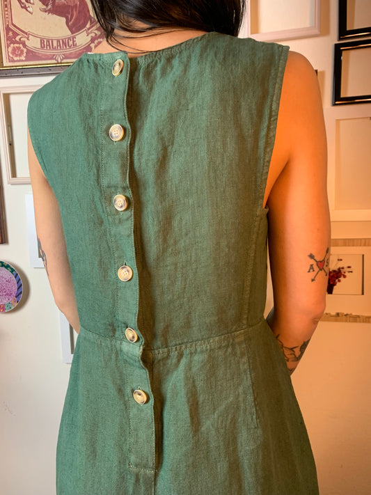 Abito lino verde
