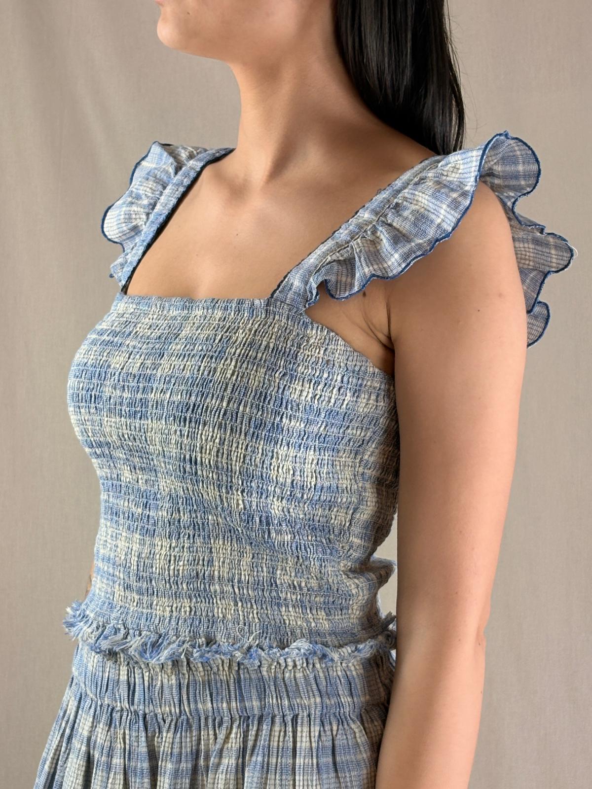 Top Tartan Cielo