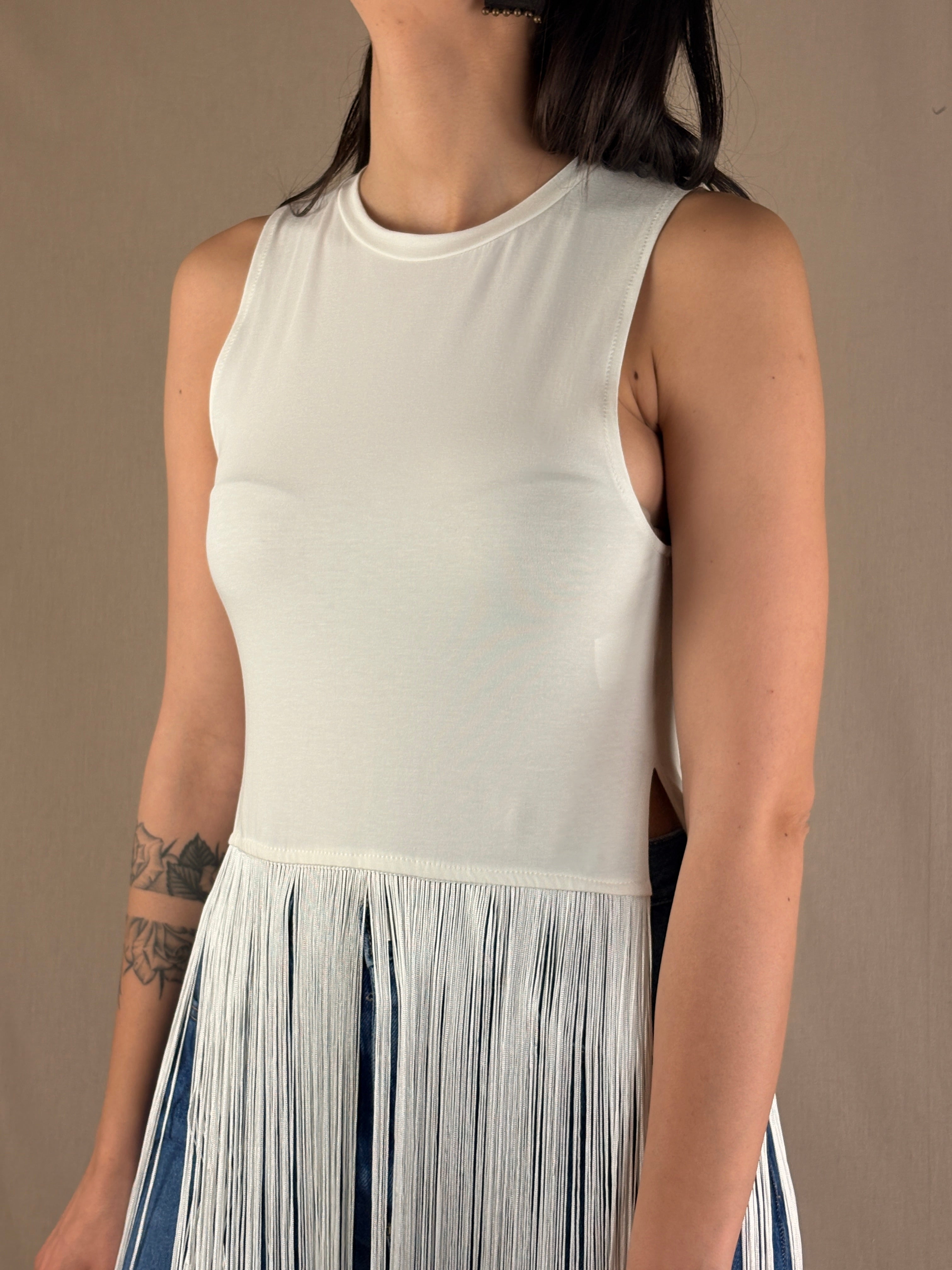 Top frange White