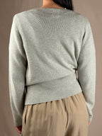 Cardigan a portafoglio grigio