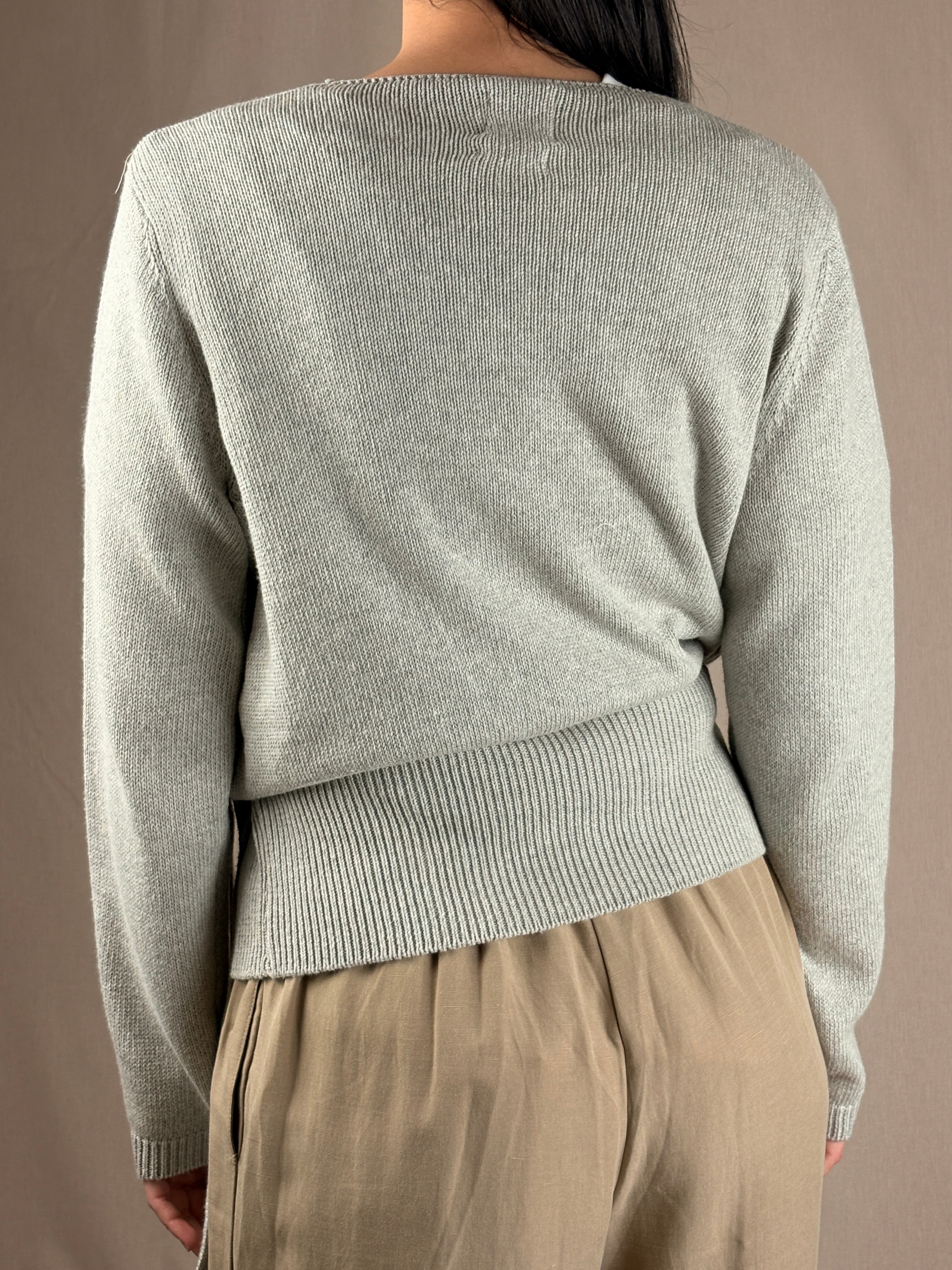 Cardigan a portafoglio grigio