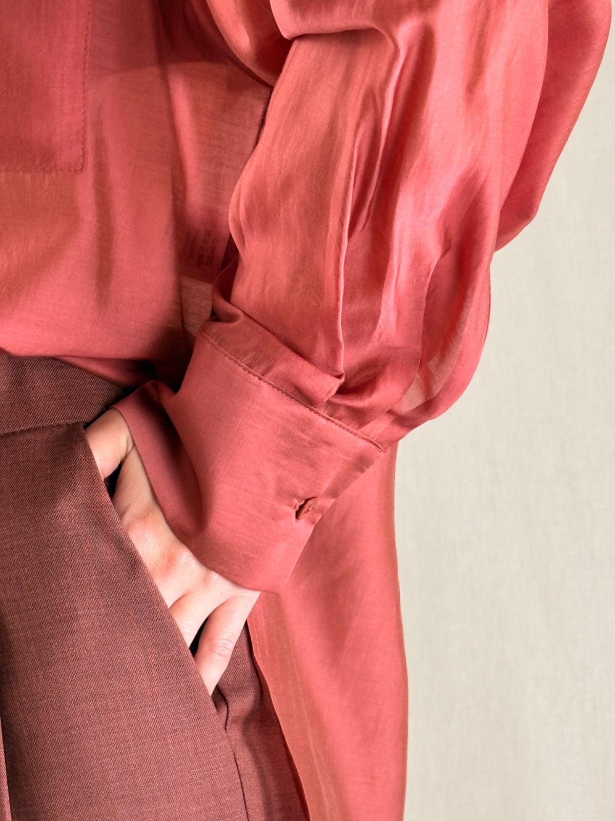 Camicia Preziosa Regolare Corallo