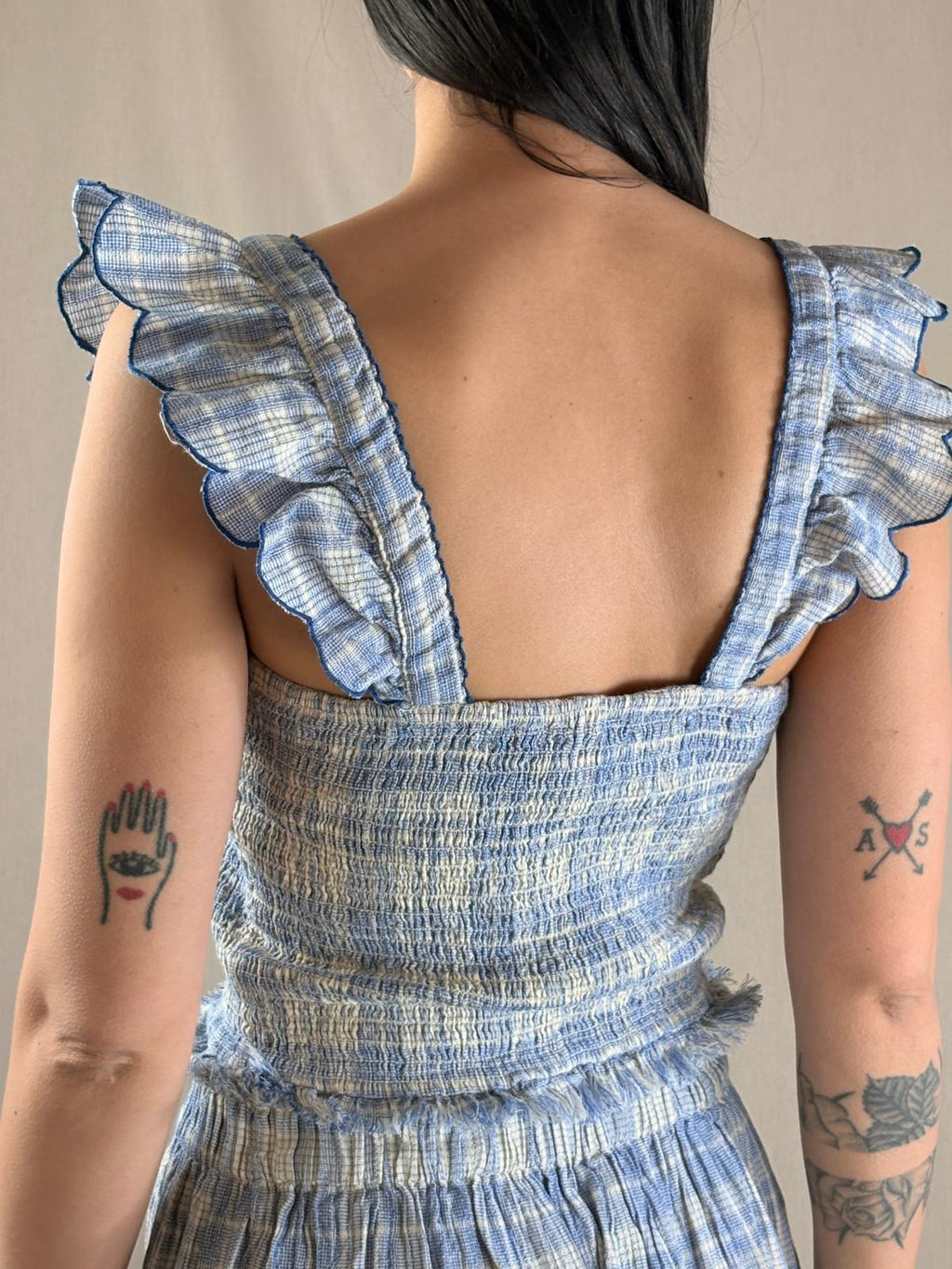Top Tartan Cielo