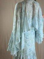 Robe complète avec boléro Flora bleu clair