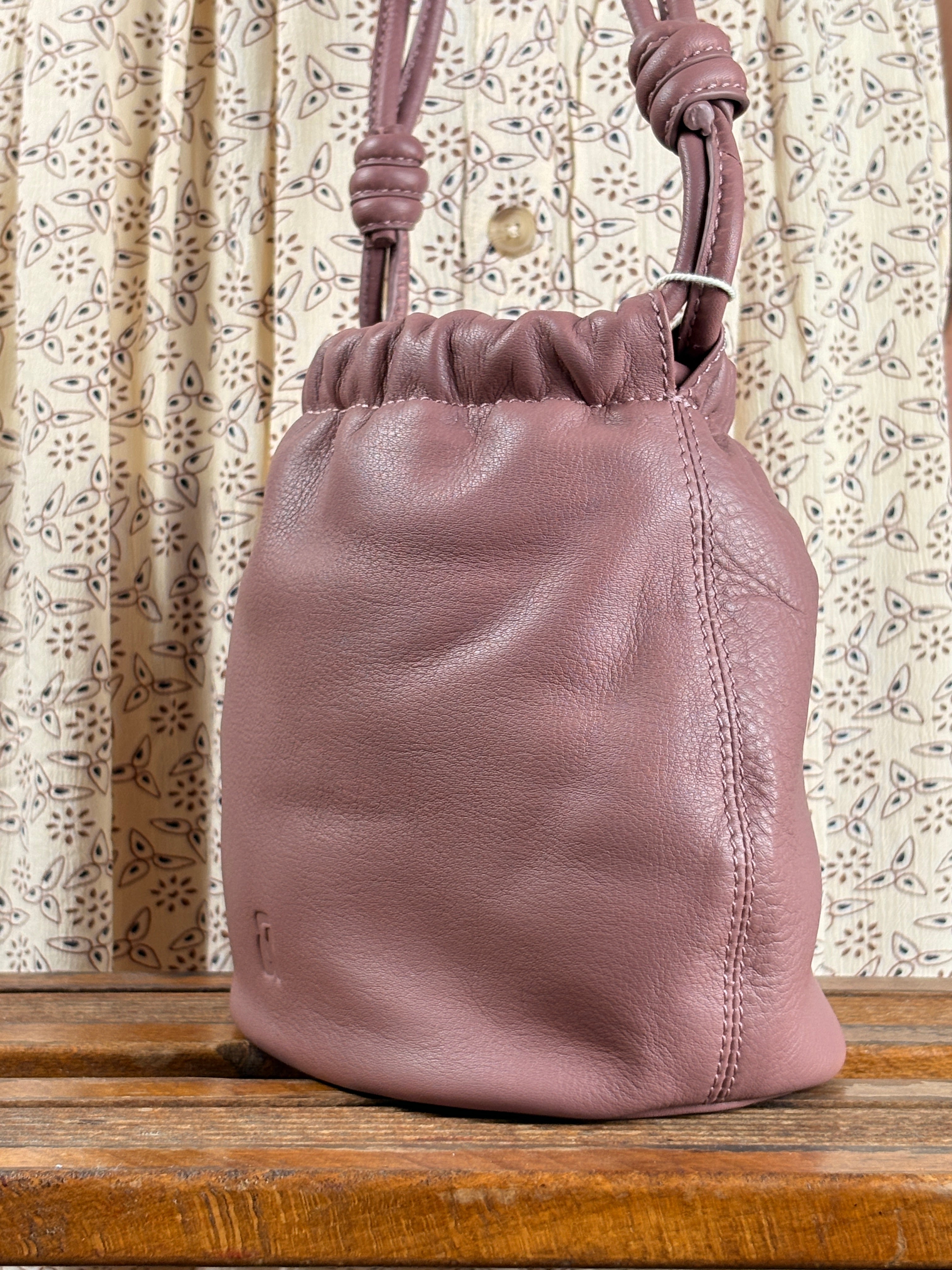 Borsa Sacchetto Vera Pelle Glicine