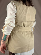 Trench strutturato smontabile Beige