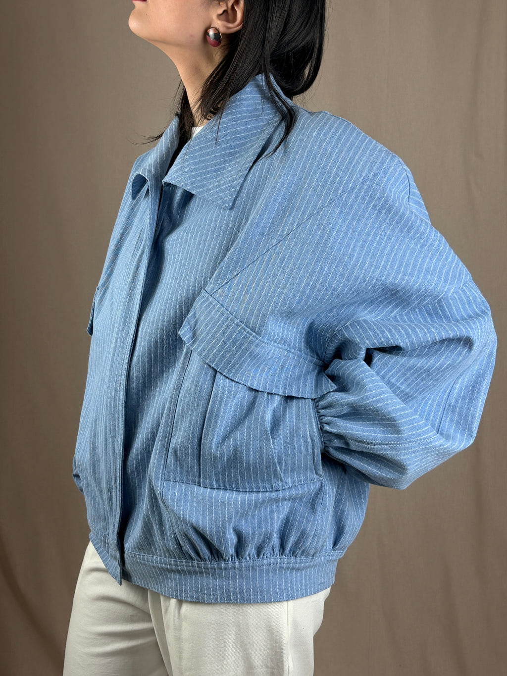 Bomber AURA Denim Gessato