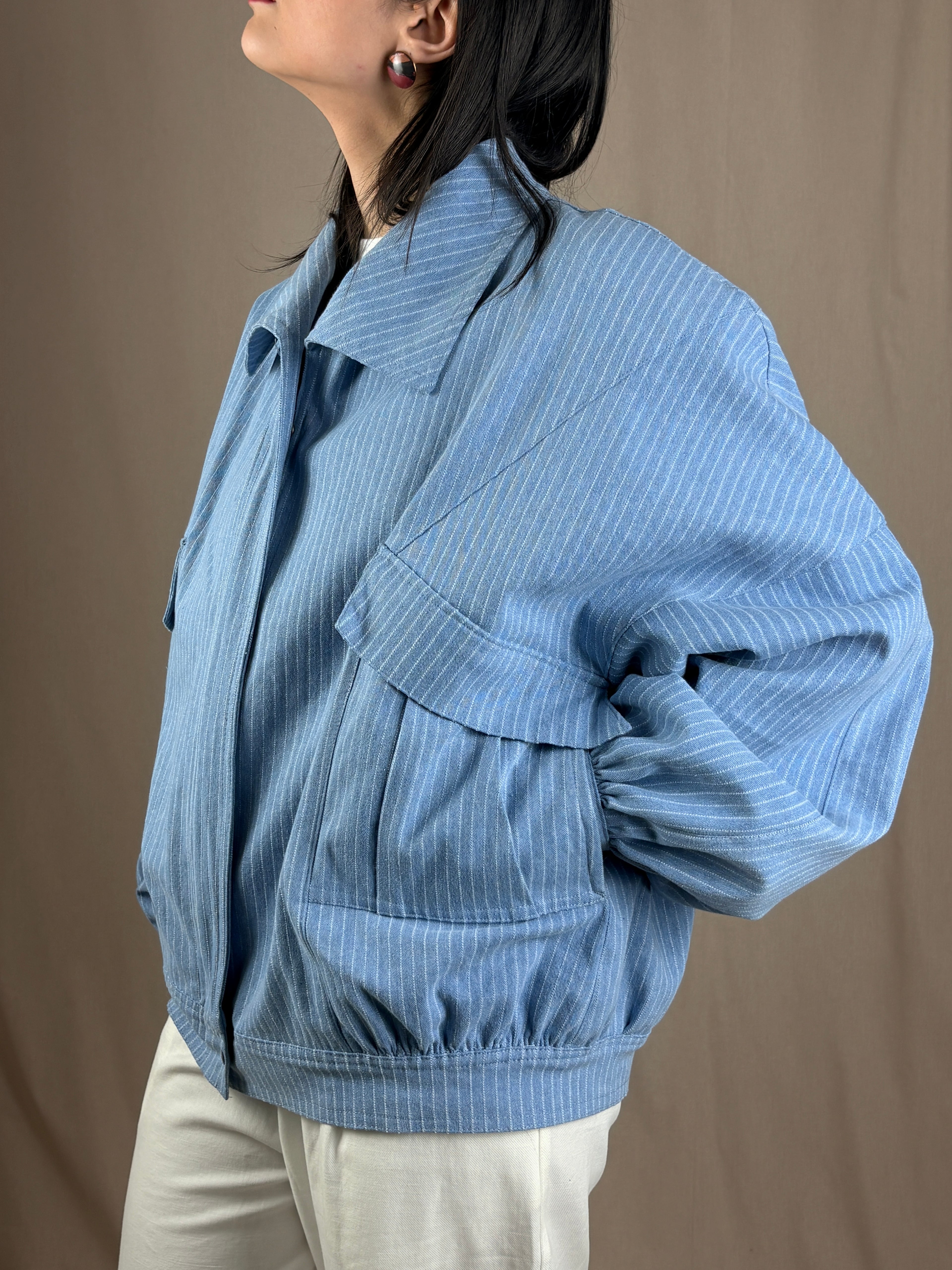 Bomber AURA Denim Gessato