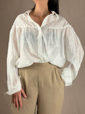 Camicia ricamata soffice bianca