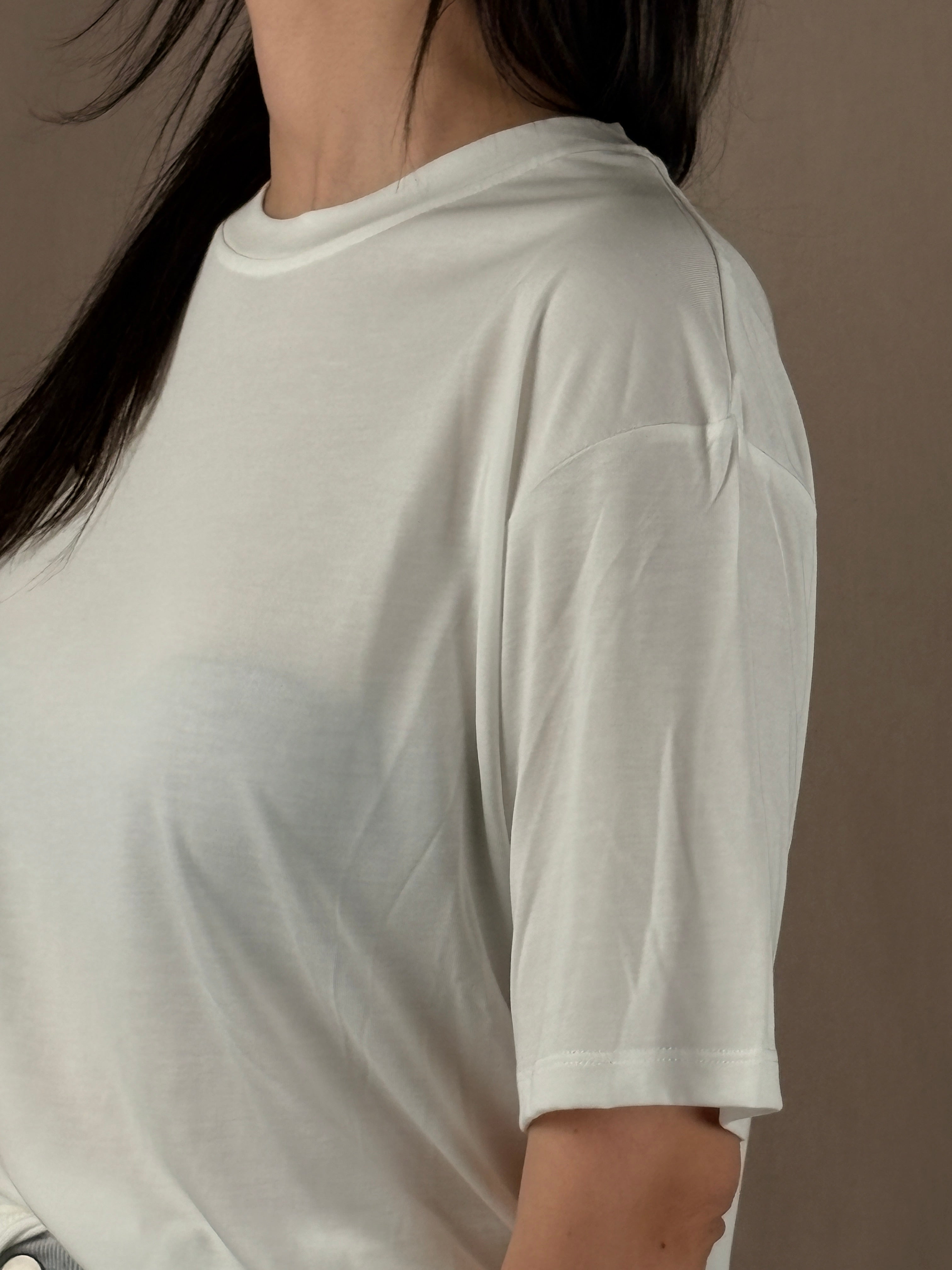 T-shirt morbida viscosa bianco