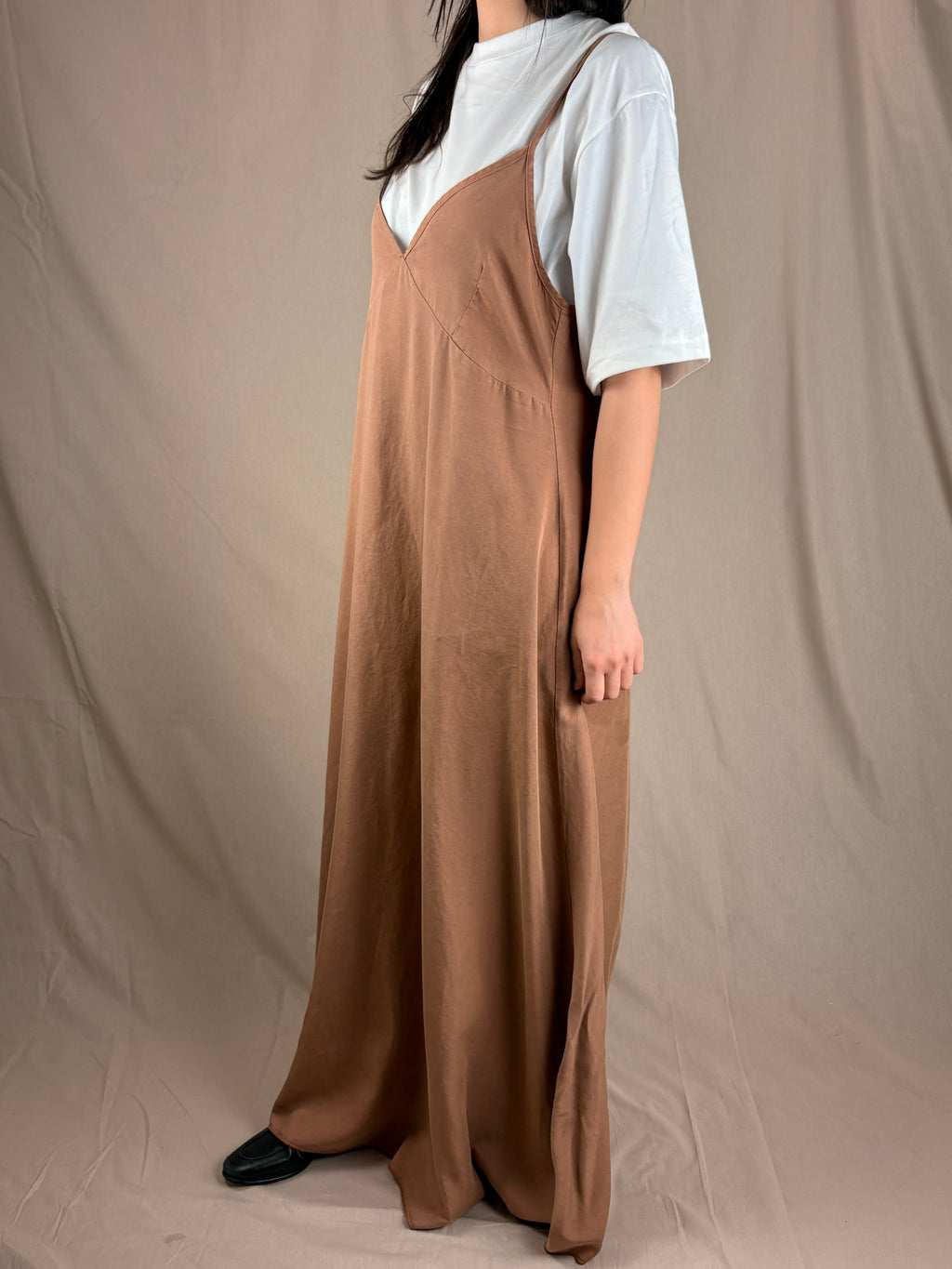 Slip Dress Pêche Cannelle