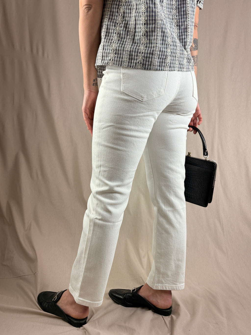 Jean cigarette blanc