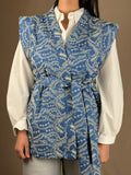 Gilet in Denim con Ricami