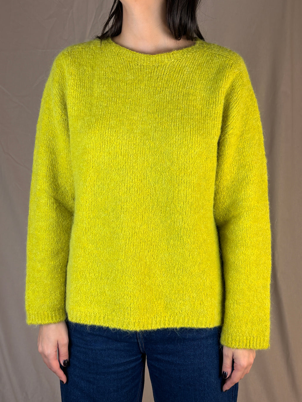 Maglia mohair lime