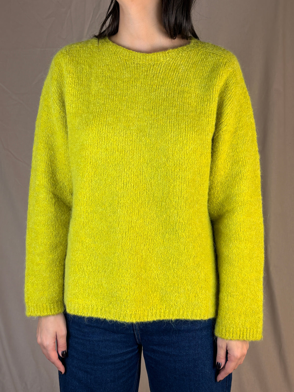 Maglia mohair lime