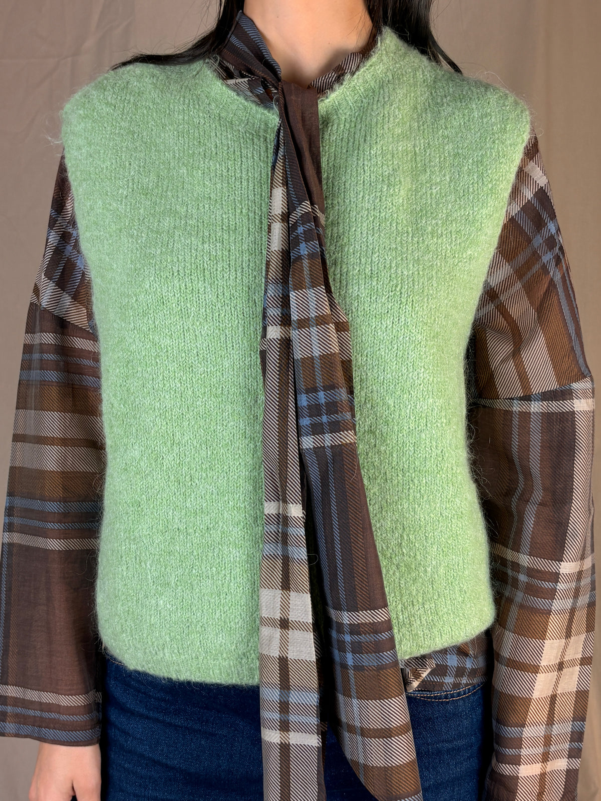 Gilet mohair menta