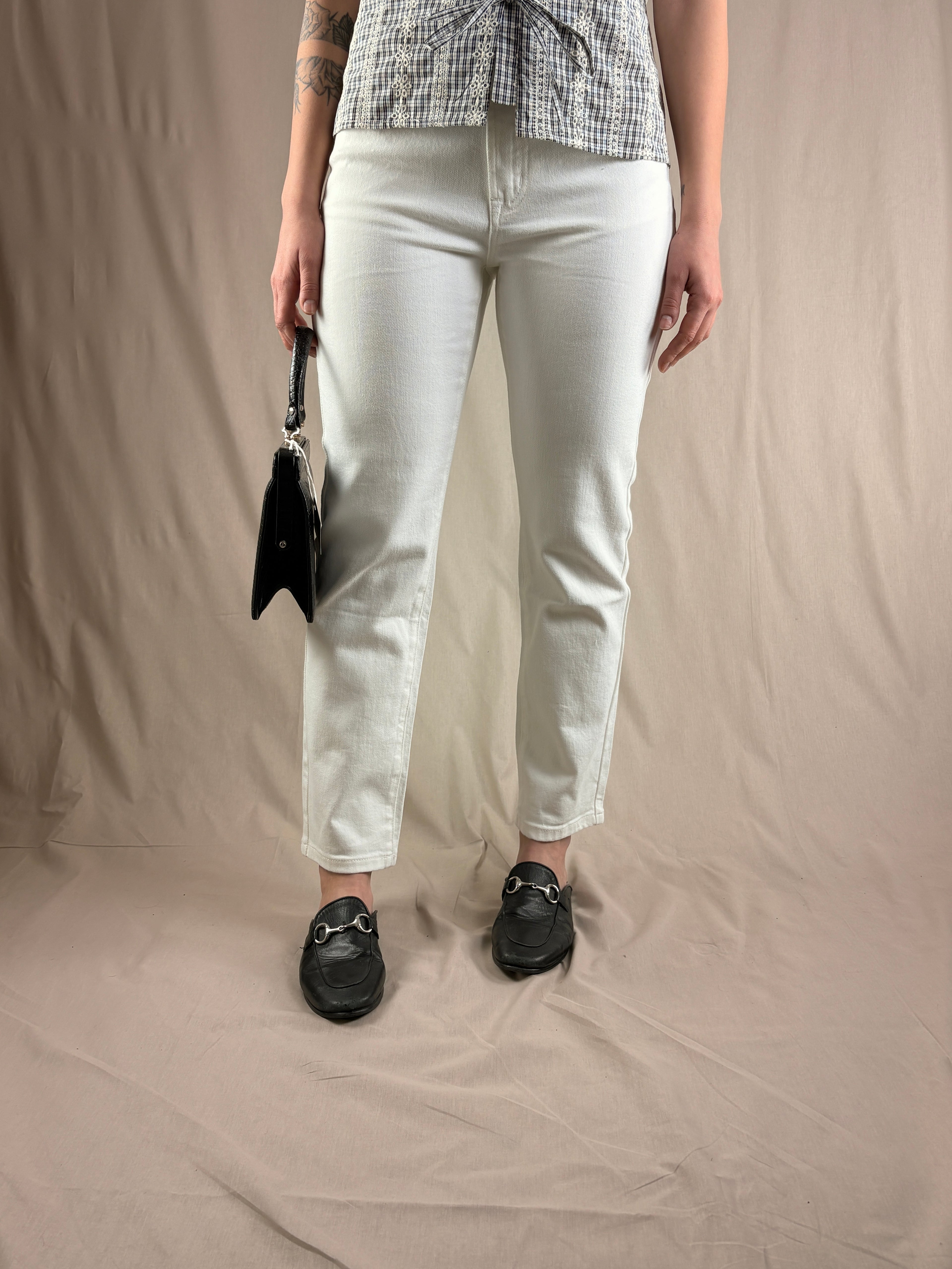 Jean cigarette blanc