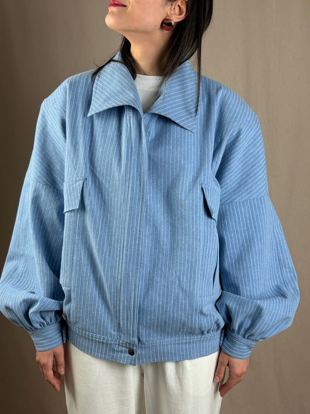 Bomber AURA Denim Gessato