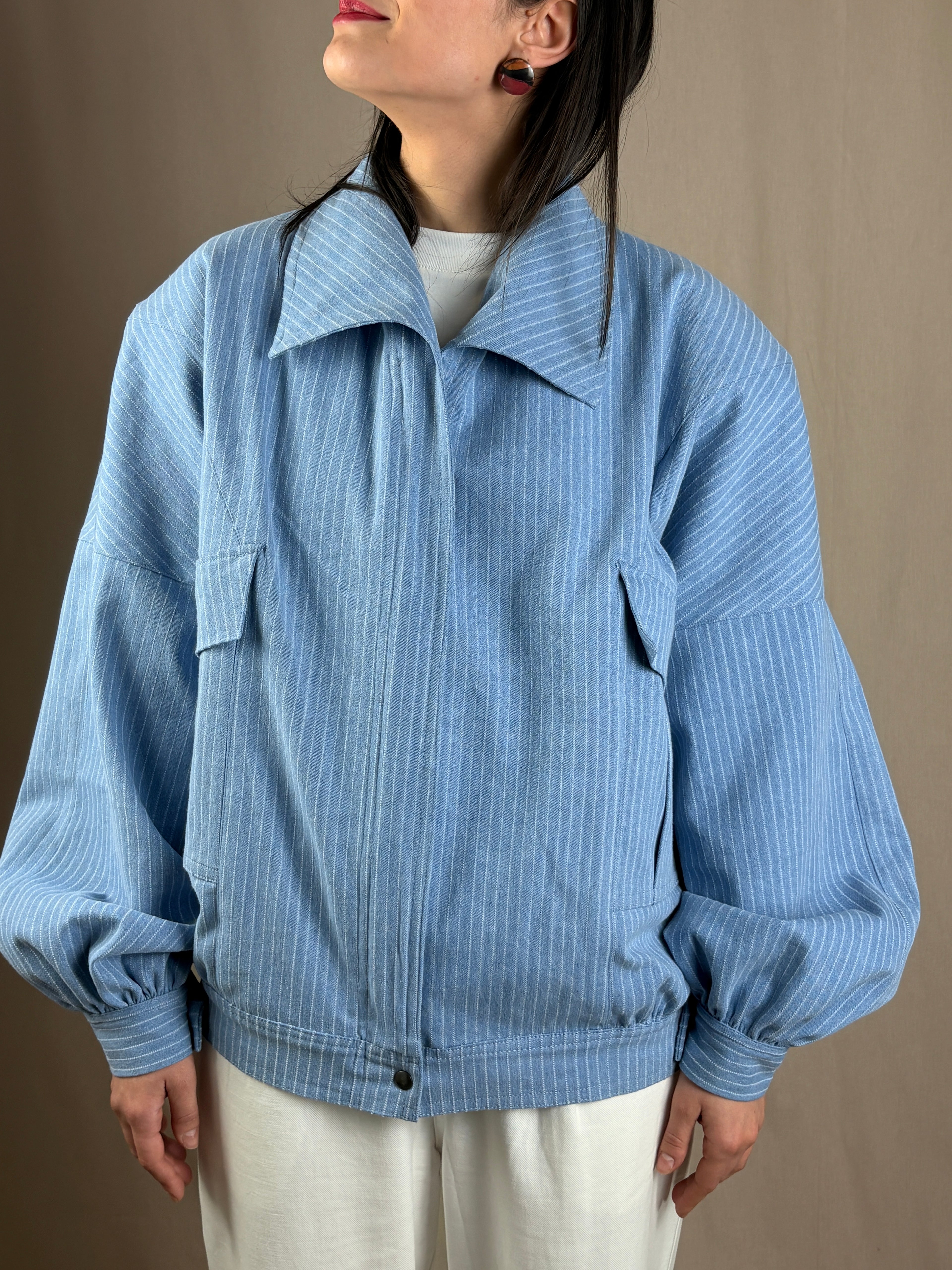 Bomber AURA Denim Gessato