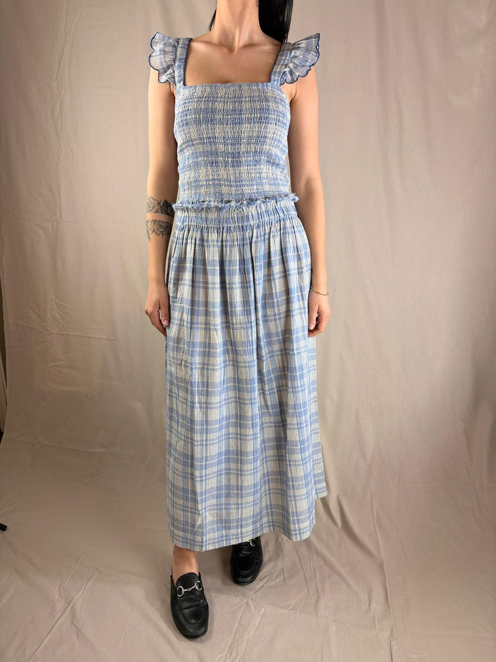 Top Tartan Cielo