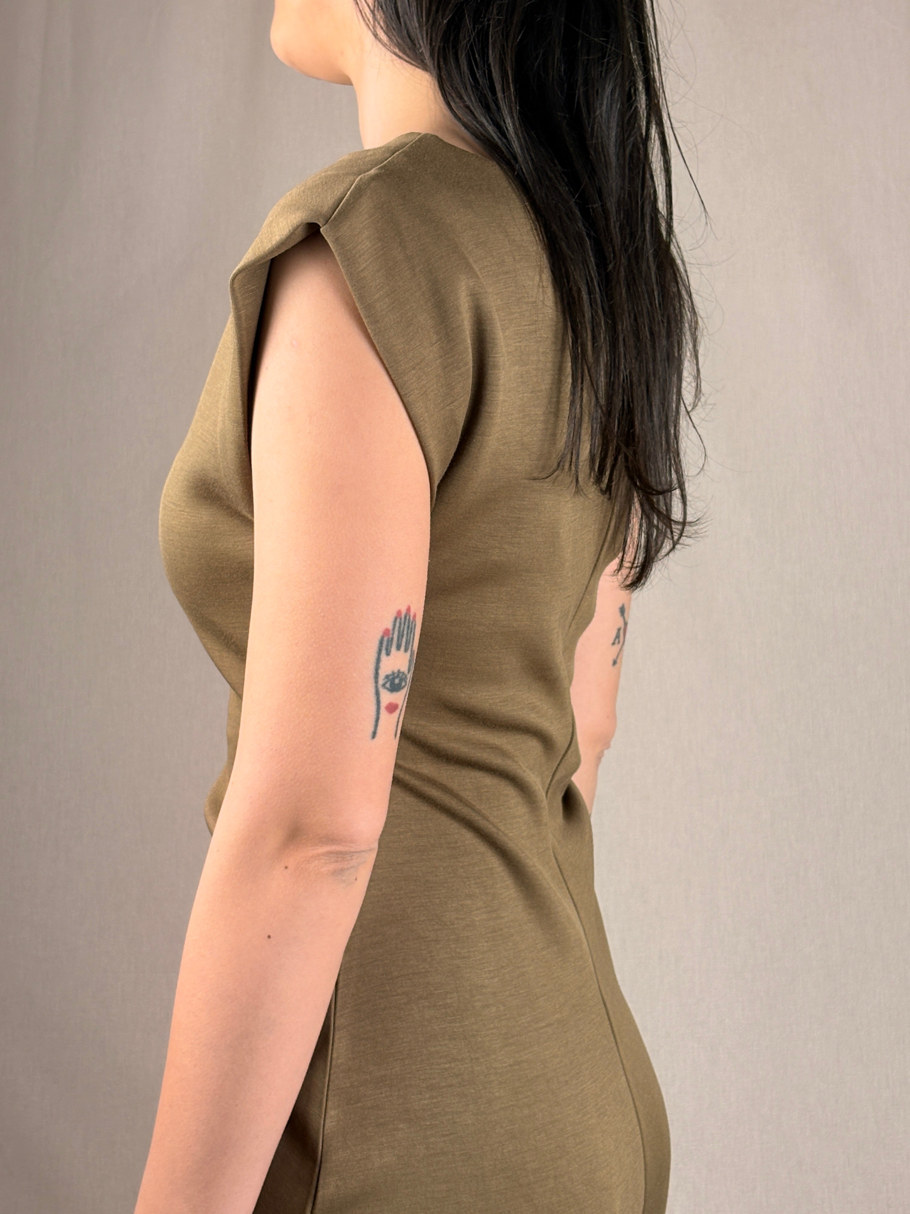 Robe-fourreau Kimoncino Huile