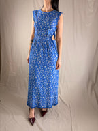 Robe bleuet ajourée