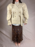 Trench structuré amovible Beige