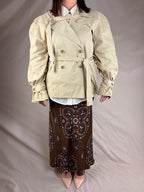 Trench strutturato smontabile Beige