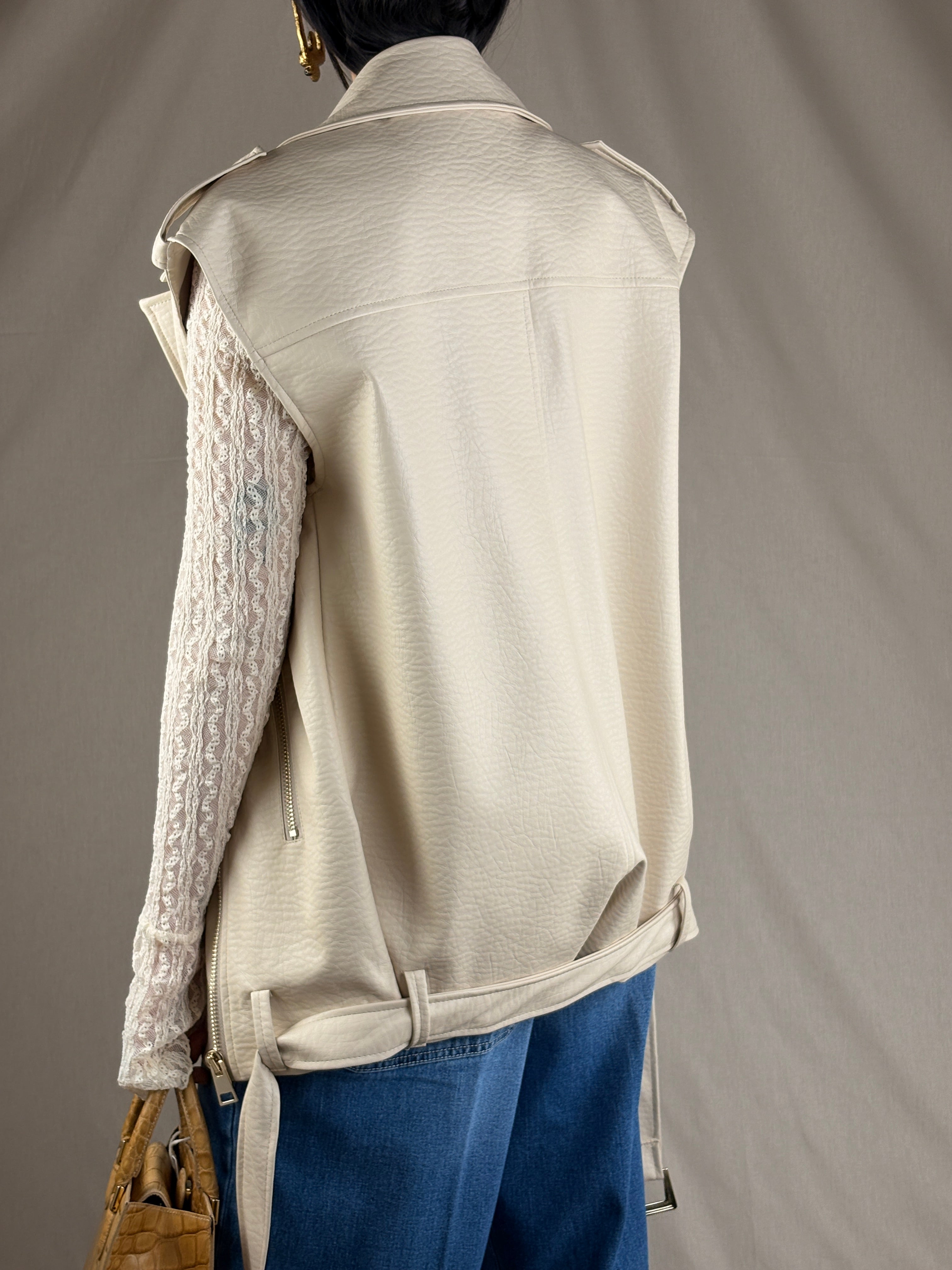 Gilet in ecopelle cloud