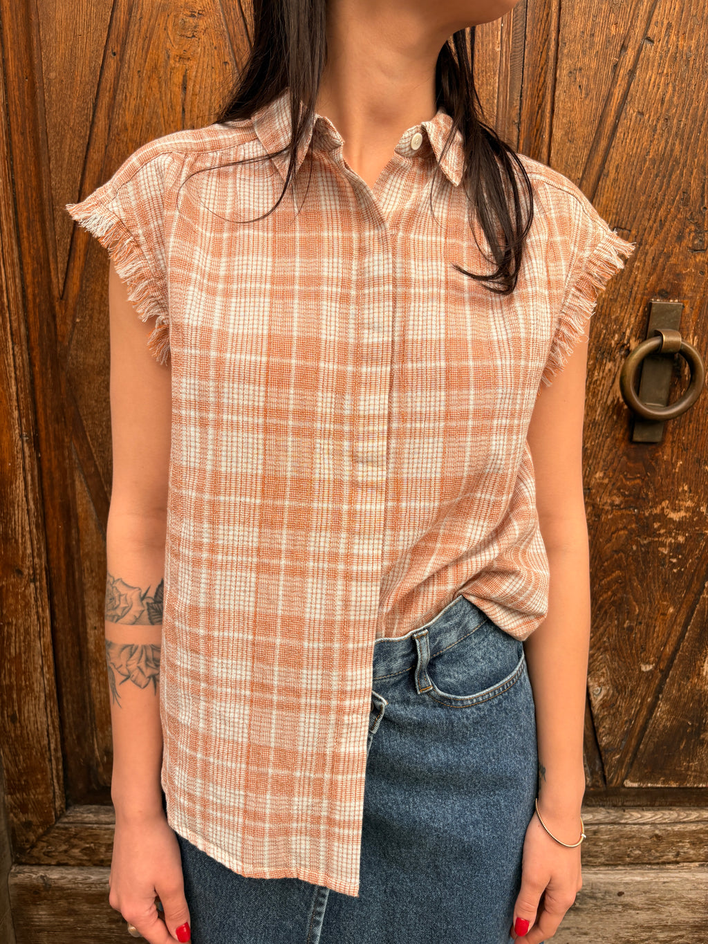 Chemise Écossaise Cannelle