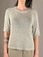 Maglia manica corta grigio tortora