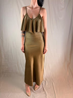 Robe à volants Décolleté Huile