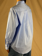 Chemise rayée bleu ciel