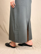 Robe fourreau style kimono anthracite