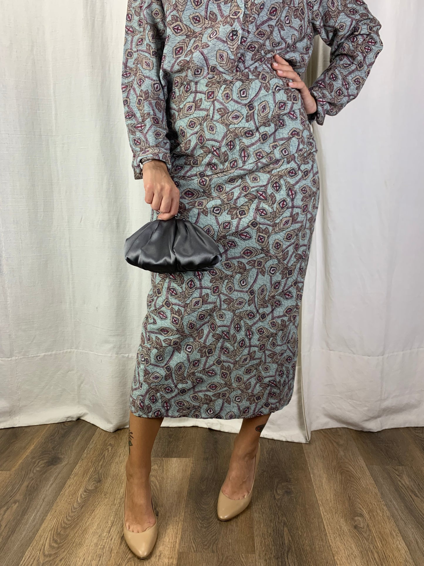 Gonna fantasia foglie