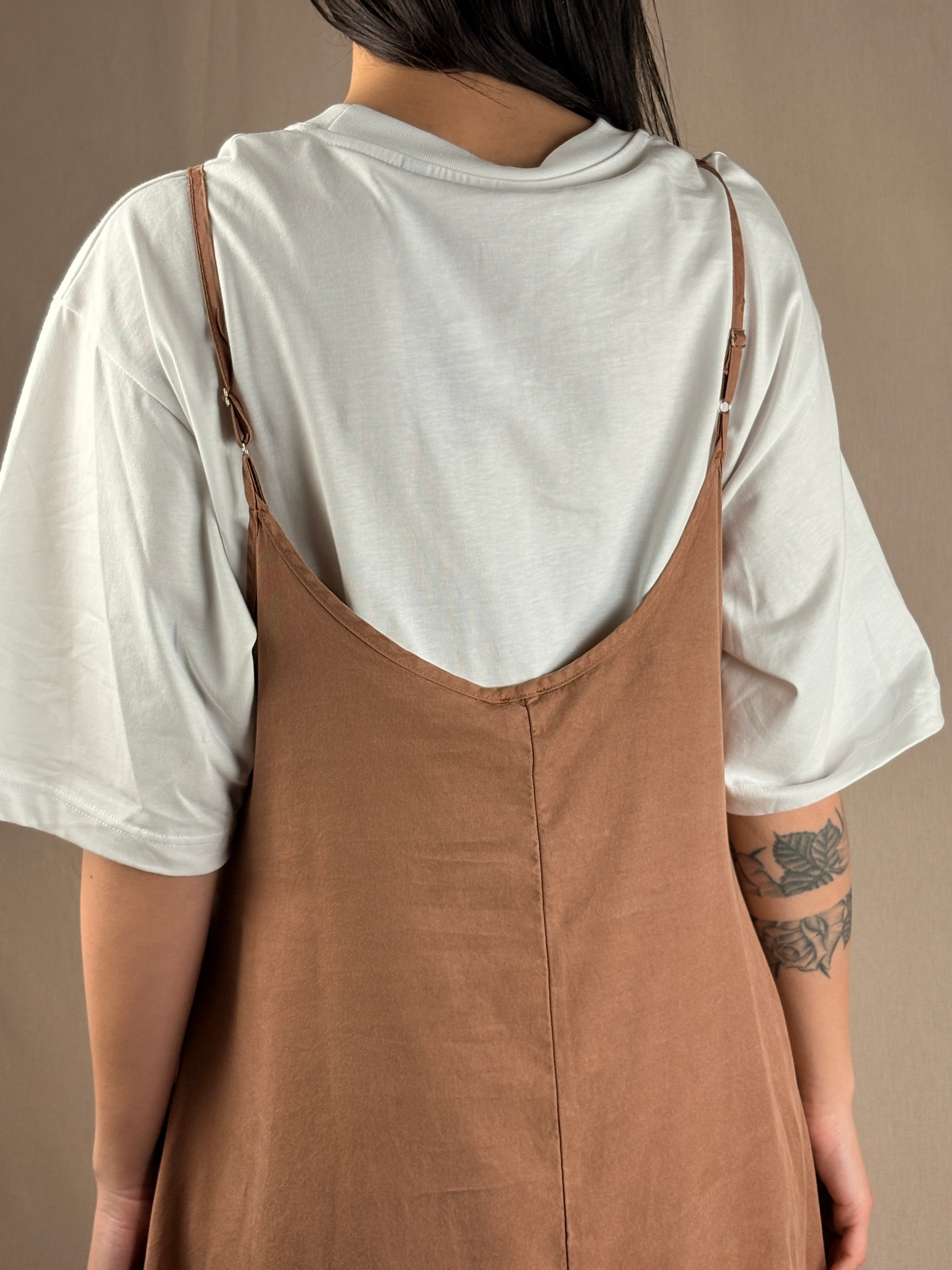 Slip Dress Pêche Cannelle