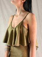Robe à volants Décolleté Huile