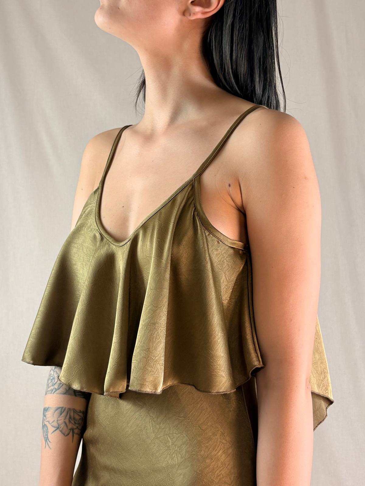 Abito rouche Décolleté Olio